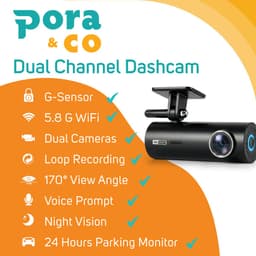 Pora&Co Dashcam Dual Lens 4K – Voor & Achter Camera – Ultra HD – Nachtzicht – Parkeermodus — thumbnail 4