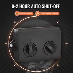 VEVOR Trommelventilator Vloerventilator Staande Ventilator 3 Snelheden 145W Incl. Timer — thumbnail 4