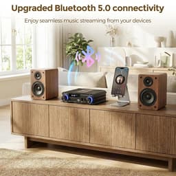 Krachtige 2.1 Kanaals Stereo Audio Eindversterker met Bluetooth 5.0 en Subwoofer Uitgang — thumbnail 3