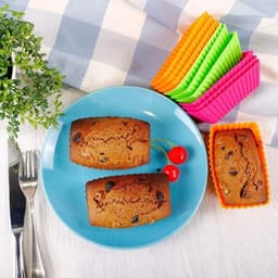 Siliconen bakvormen voor airfryer - Set van 12 stuks - Herbruikbare muffin en cupcake vormpjes - Geschikt voor cakes, ijs en pudding — thumbnail 5