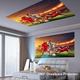 4K Mini Beamer Smart Projector - voor IOS & Android WiFi 6 & Bluetooth 5.4 – Thuisbioscoop – Wit — thumbnail 2