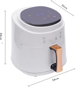Florixa® Mini Airfryer - Airfryer - Heteluchtfriteuse - Compact - Wit - ‎26cm x 25cm x 30cm — thumbnail 2