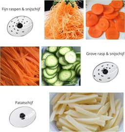Rolu Keukenmachine – Foodprocessor – 11-in-1 Keukenmachine – 1300W – BPA Vrij – 3.2 Liter Mengkom – 27x40x40 CM — thumbnail 2