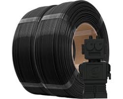 2x 1.75mm Zwart PLA 3D Printer Filament Refill Set, Spoelloos, 2 KG Totaal