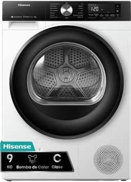Hisense DH3S902BWCC - Condensdroger - 9 kg - Vrijstaand - Voorbelading - Warmtepomp - Wit - Draaiknop - TouchControl - 63 dB(A) - Ion Refresh - Allergy Care - Auto Dry — thumbnail 2