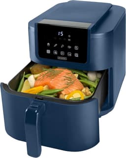 Compacte Airfryer met Keramische Coating - Gezond Frituren zonder PFAS (8L, Blauw) — thumbnail 3
