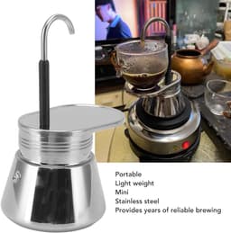 Espresso Koffiezetapparaat Mini Rvs Enkele Uitloop Moka Pot 1 Cup Thuis Camping — thumbnail 3