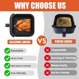 2 stuks extra hoge siliconen vormen voor SL300EU Ninja Double Stack verticale luchtfriteuse met 2 vakken, siliconen vormen voor airfryer sl300eu — thumbnail 4