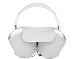 Phreeze Koptelefoon Hoes geschikt voor o.a JBl, Sony, Bose Hoofdtelefoon - Opberghoes - Hygienisch - Headphone Case - Zacht PU leer - Wit — afbeelding 1
