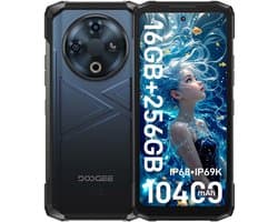 DOOGEE Fire 6 Robuuste Smartphone - IP68/IP69K Outdoor Telefoon - Dual SIM 4G - 16GB RAM - 256GB ROM - 10400 mAh 18W - 6,56 inch IPS - Bluetooth 5.0 - Android 14 - Blauw