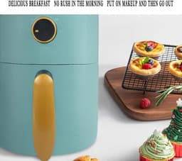 Heteluchtfriteuse - Airfryer - Gezond Koken - Rapid Air Technologie - 3 Liter - Groen — thumbnail 5