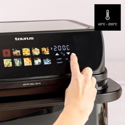 Heteluchtfriteuse Grill - Airfryer XL - Groot Koken - Dubbele Zone Functies - 10 Liter - Zwart — thumbnail 3