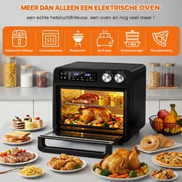 25L Elektrische Heteluchtfriteuse-10 In 1 Heteluchtfriteuse-toasten,bakken-grillen-dehydrateren- rotisserie etc. — thumbnail 4