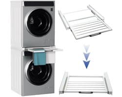 Stapelframe Wasmachine & Droger – Verstelbaar 54-73 cm – 100 kg Draagvermogen