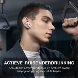 Tech Essentials FlexBeat - Draadloze Oordopjes met Active Noise Cancelling - Bluetooth 5.4 - In Ear Sport Oortjes voor Hardlopen - Microfoon - Earbuds met Oplaadcase - Wit — thumbnail 5