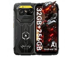 Blackview ROCK 1 Pro - Robuuste Smartphone met 2D Scanner - 4G - 32GB RAM - 256GB ROM - 6.56 inch - 15000mAh Robuuste Telefoon - Android 16 - Nachtzicht - NFC - GPS - Zwart — afbeelding 1