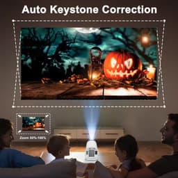 Draagbare projector - 4K en 1080P - met Android App - 180° rotatie - voor binnen en buiten — thumbnail 2