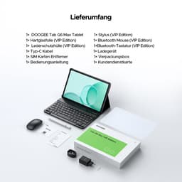 DOOGEE Tab G6 Max VIP - Tablet - 32GB RAM+256GB ROM (2TB TF) - 13,4 Inth FHD+ 90Hz - 4G LTE - 11000mAh/18W - Dubbele luidspreker - 5G WiFi - GPS - 3,5 mm audio - Face ID - met toetsenbord/pen/muis tablet - Grijs — thumbnail 3