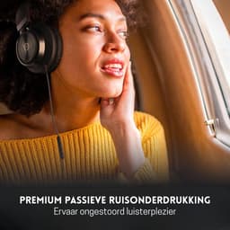 StayPowered Koptelefoon met Microfoon - Ruisonderdrukking voor Ultieme Geluidskwaliteit - HD-Oproepen - Opvouwbaar en Draagbaar - Universele Compatibiliteit - Volumeregeling op de Kabel - 3,5 mm AUX Jack - Zwart - Levering Sneller dan Aangegeven! — thumbnail 4