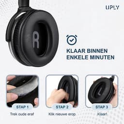 Set Oorkussens voor JBL Koptelefoon - Compatibel met Tune 770NC/770/760NC/T760NC/750BTNC/760BTNC/720BT/720/710BT/700BT/700BTNC/750BT - Kunstleer met Traagschuim — thumbnail 4