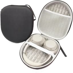 Headphone Bag, 23 x 19.5 cm, Compact Case Protection for Over-Ear Headphones and Accessories, Universal Transport Box, Protective Case in Black — thumbnail 1