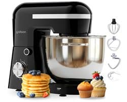 Gatson Keukenmachine - 10 Snelheden - 5L Mengkom - Dubbele Handvat - Keukenrobot - Keukenmixer - Foodprocessor - 1500W