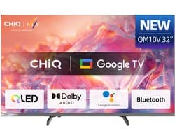 CHiQ L32QM10V - Smart TV 32 Inch - QLED - Full HD - Google TV - Randloos Metal Design - Dolby Audio - 2025 Nieuw