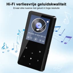 HiFi MP3 Speler met 64GB microSD Kaart - Bluetooth 5.3 Muziekspeler met Dual DAC - 24bit 192kHz Lossless Audio - Uitbreidbaar tot 128GB - FM Radio - E-Book en Spraakopname - 54g Lichtgewicht Ontwerp — thumbnail 4