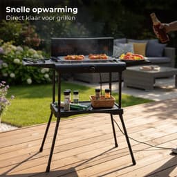 Lomera Elektrische Barbecue Staand - Elektrische Barbecue met Onderstel - Elektrische Barbecue op Voet - Elektrische Barbecue Balkon - Elektrische Barbecue Camping - Elektrische BBQ Staand - Staande Elektrische Barbecue — thumbnail 5