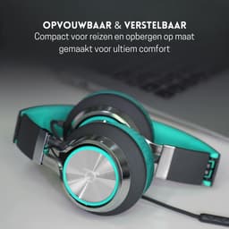 StayPowered Koptelefoon met Microfoon - Ruisonderdrukking voor Ultieme Geluidskwaliteit - HD-Oproepen - Opvouwbaar en Draagbaar - Universele Compatibiliteit - Volumeregeling op de Kabel - 3,5 mm AUX Jack - Zilver - Levering Sneller dan Aangegeven! — thumbnail 3
