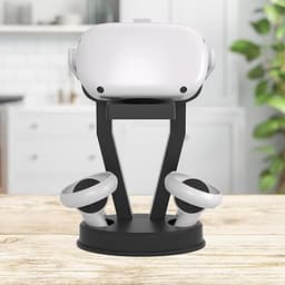 VR-Headset Standaard voor Meta Quest 3S / Quest 3 / Quest 2 & PS VR – Display & Opbergstand voor Headset en Controllers – Stabiele VR Storage Holder — thumbnail 2