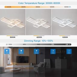 Dimbaar LED Plafondlamp Modern met Afstandsbediening en Kleurtemperatuurregeling — thumbnail 4