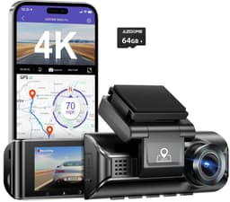 AZDome M770 Pro 1CH 4K Wifi Gps dashcam voor auto - 4K + FullHD resolutie - Night vision - Parkeerbeveiliging - 64gb Micro SD kaart - 3,0 inch LCD scherm - 170 + 140 graden kijkhoek - Nachtzicht — thumbnail 2