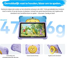 Blackview LINK 1 Kids - Tablet - 16GB RAM - 64GB ROM - 8.68 inch - 5000mAh - Android 16 - Met pen - Beschermhoes - Paars — thumbnail 5