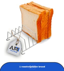 1 roestvrijstalen brood- en toastrekje, bakt meerdere sneetjes tegelijk - accessoire voor airfryer - vaatwasserbestendig, duurzaam & roestvrij - ideaal voor toast, wafels en opbergen van bestek - geschikt voor keuken en camping - keukenmusthave — thumbnail 1