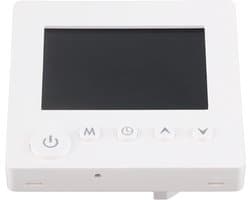 Slimme Thermostaat - Programmeerb. Verwarming - Home Kantoor Hotel - LCD Kleurendisplay - 41x86x86mm - Wit