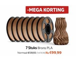 ANYCUBIC PLA Basic Filament – Texture Brons (1KG) 7 stuks = 7KG