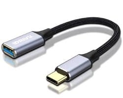 Drivv. USB C naar USB A OTG Adapter - USB C naar USB converter - USB C Adapter - Laptop - Telefoon - Grijs