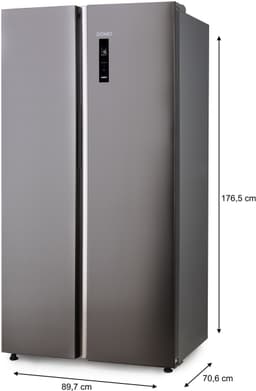 DOMO DO99506M koel-vriescombinatie – Amerikaanse koelkast – 555 liter – Energielabel D – No Frost – Inox Look — thumbnail 3
