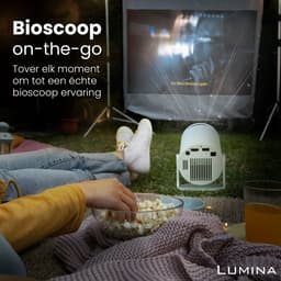 Lumina Mini Pro Beamer - Home Cinema - Projector - Android 11.0 - WiFi 6 & Bluetooth 5.2 - 4k Beeldkwaliteit - Projector Scherm - Wit — thumbnail 5