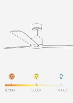 CREATE - Stille plafondventilator 40W met licht - Wit / Licht hout - Ø152cm - WIFI + Afstandsbediening - WIND MODERN — thumbnail 4