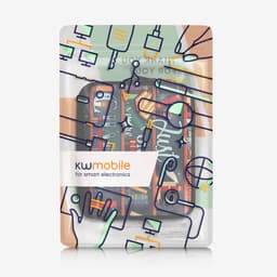 kwmobile Universele Cover voor eReader - Neopreen hoesje bibliotheek design meerkleurig - — thumbnail 2