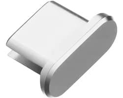 Stofplug USB-C - Stofkapje - Geschikt voor oplaadpoorten Smartphone/Tablet/Laptop - Zilver