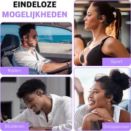 Langsdom Bone Conduction Headphone - Sportoordopjes - Koptelefoon - Sport oortjes - Open-ear - Bluetooth - IPX8 Waterbestendig - Draadloos - 32GB interne geheugenkaart — thumbnail 5