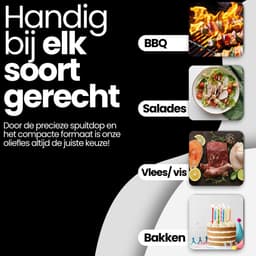 2-in-1 Olijfolie Sprayer 470ml – Vernieuwde Versie – Olie Sprayfles Glas – Olieverstuiver / Oliefles – Airfryer Accessoires – Voor BBQ, Keuken & Bakken — thumbnail 2