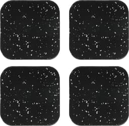 Beschermende loopbandmat - 4 stuks - Schokabsorberende pads - Anti-vibratie rubberen voetmatten voor wasmachine - Geschikt voor trainingsapparatuur - 10 x 10 x 1 cm — thumbnail 1