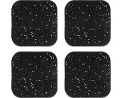 Beschermende loopbandmat - 4 stuks - Schokabsorberende pads - Anti-vibratie rubberen voetmatten voor wasmachine - Geschikt voor trainingsapparatuur - 10 x 10 x 1 cm