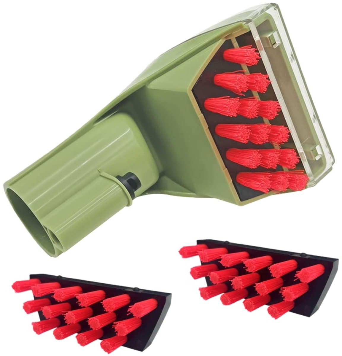 Reinigingsborstel - Stoere Vlekborstel Tool - Vervanging - Voor Bissell Rechtop & Draagbare Tapijtreinigers voor 3698Z/1558Z/3617Z/36985 Serie - Groen - 1 Borstel + 2 Vervangende — afbeelding 1