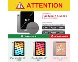 Schokbestendige Hoes voor iPad Mini 8.3 inch met Auto Sleep/Wake en Verstelbare Stand