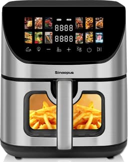 Digitale Airfryer XXL 9L Sinaopus 8005A -1800W Heteluchtfriteuse - Kleurendisplay - 12 Voorgeprogrammeerde Functies - Slimme Tijd & Temperatuurregeling - Capaciteit voor 5 Personen — thumbnail 1